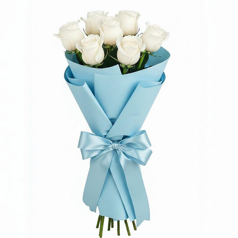 7 Белых роз Проуд в Остров Букет 7 белых роз Проуд в Остров