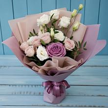 Букет цветов из:  Розы и Лизиантусы #REPLACE_PRED# Остров