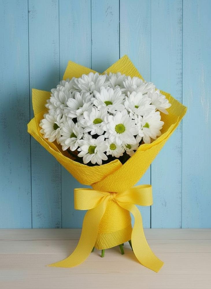 Букет цветов из: Хризантемы в Остров