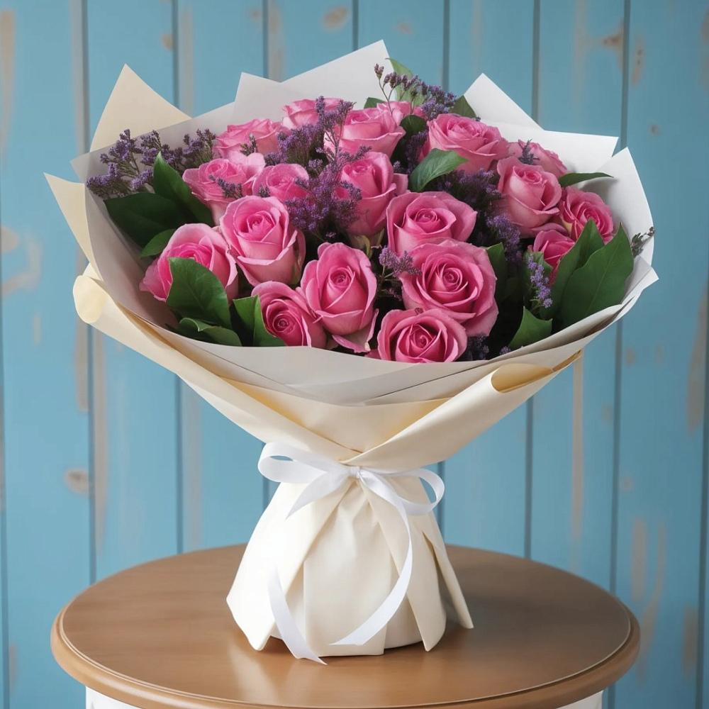 Букет цветов из: Розы в Остров